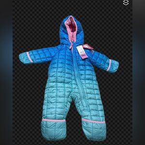 Snozu Baby Girl Ombre Sherpa Onsie Snowsuit